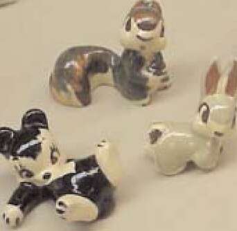 Winton animal figures. Note the exquisite expressions. Marked as Winton.